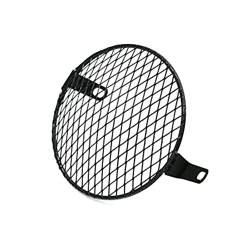 ZHANGTONG Scheinwerferschutz Universal Retro Grid Stahl Schild Motorrad Scheinwerfer Mesh Grille Lampenschirm Motorrad Scheinwerfer Deckel Abdeckung von ZHANGTONG