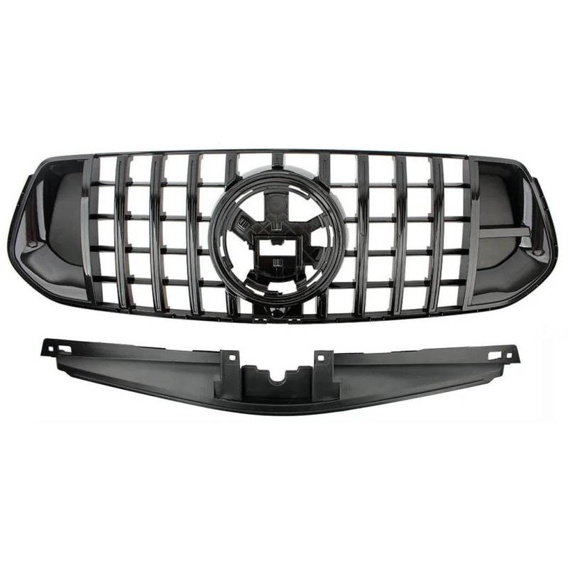 Auto Frontgrill Für Benz Für W167 V167 GLE300 GLE350 GLE400 GLE450d 2023 2024 + Auto Vorne Racing Facelift Stoßstange Grille Obere Kühler Abdeckung Kühlergrill Vorne(Black Frame) von ZHANGWENLING