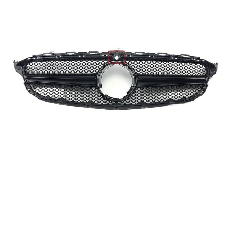 Auto Frontgrill Für Benz Für W205 Grill C205 S205 C 2014-2021 C200 C260 C180 C250 C300 Coupe ForAMG Tuning GT Diamant Front Stoßstange Grille Kühlergrill Vorne(19-21 AM Black with Cam) von ZHANGWENLING