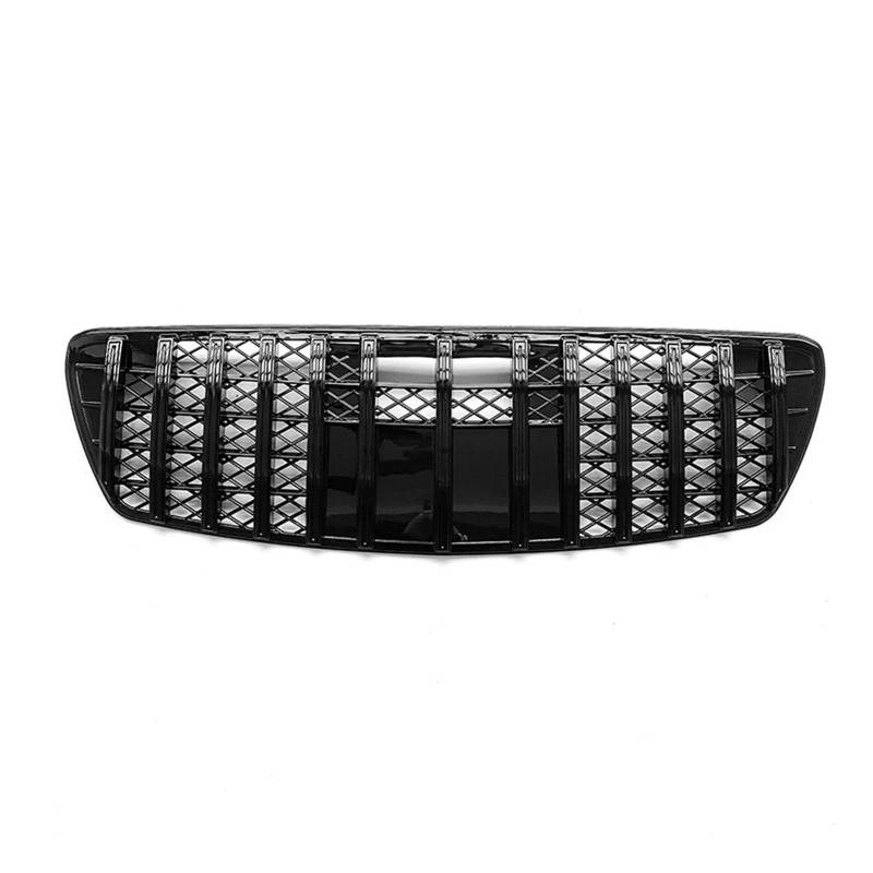 Auto Frontgrill Für Benz Für W211 E Klasse 2003-2005 E320 E500 E350 GT Stil Kühlergrill Grill Chorme/Schwarz Auto Obere Stoßstange Haube Mesh Grid Kühlergrill Vorne(Schwarz) von ZHANGWENLING