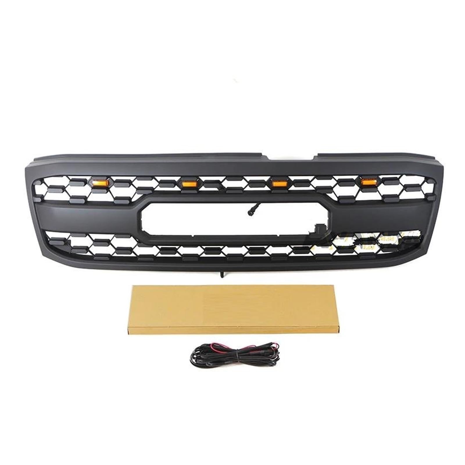 Auto Frontgrill Für Land Für Crusier LC100 1998 1999 2000 2002 Grill Frontschürze Grille Modifikation Zubehör Dekoration Racing Grill TRD Kühlergrill Vorne(with LED Lights) von ZHANGWENLING