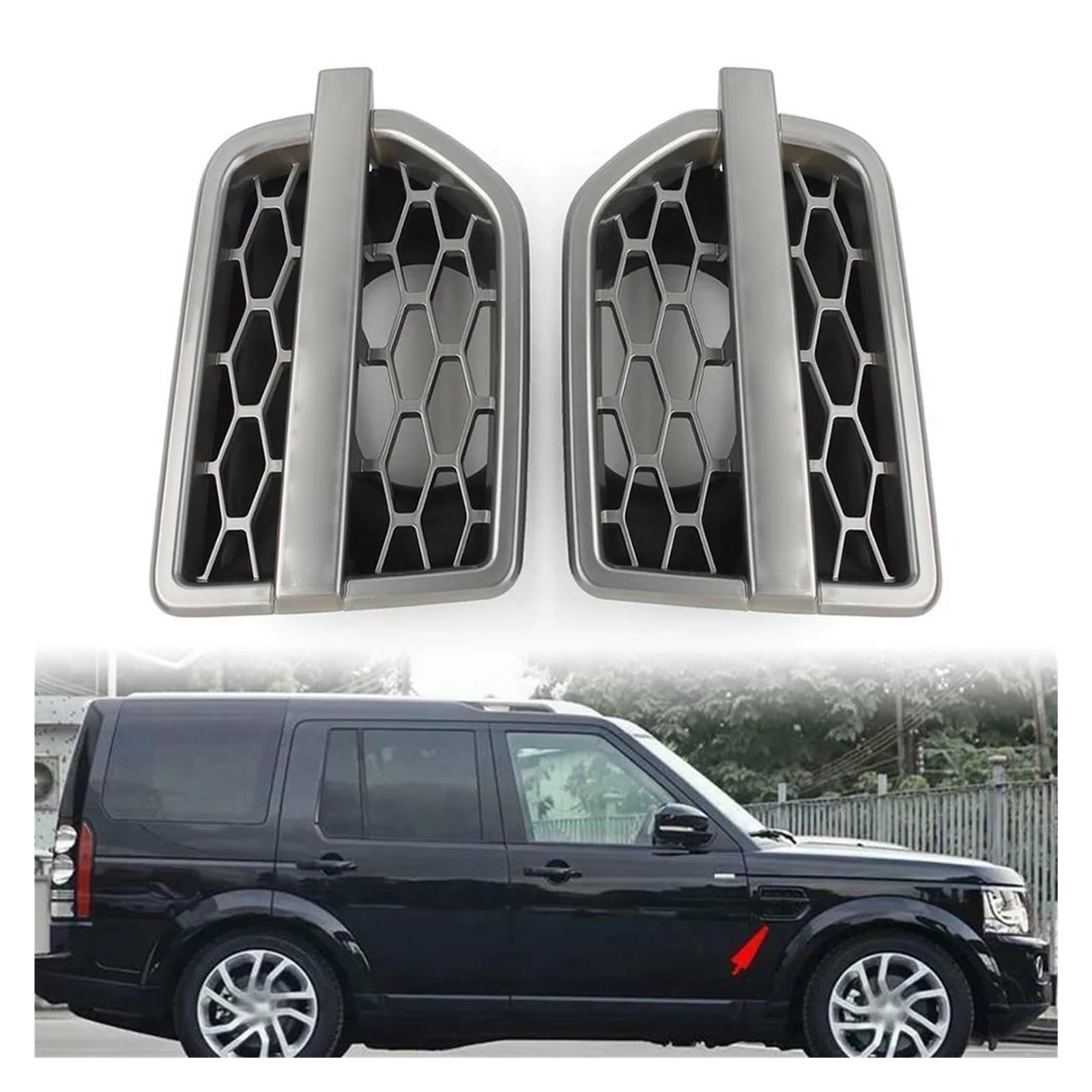 Auto Frontgrill Für Land Für Rover Discovery 4 LR4 2010 2011 2012 2013 2014 2015 2016 2Pcs Auto Kühlergrill Luft Einlass Fender Vent Grill Zubehör Kühlergrill Vorne von ZHANGWENLING