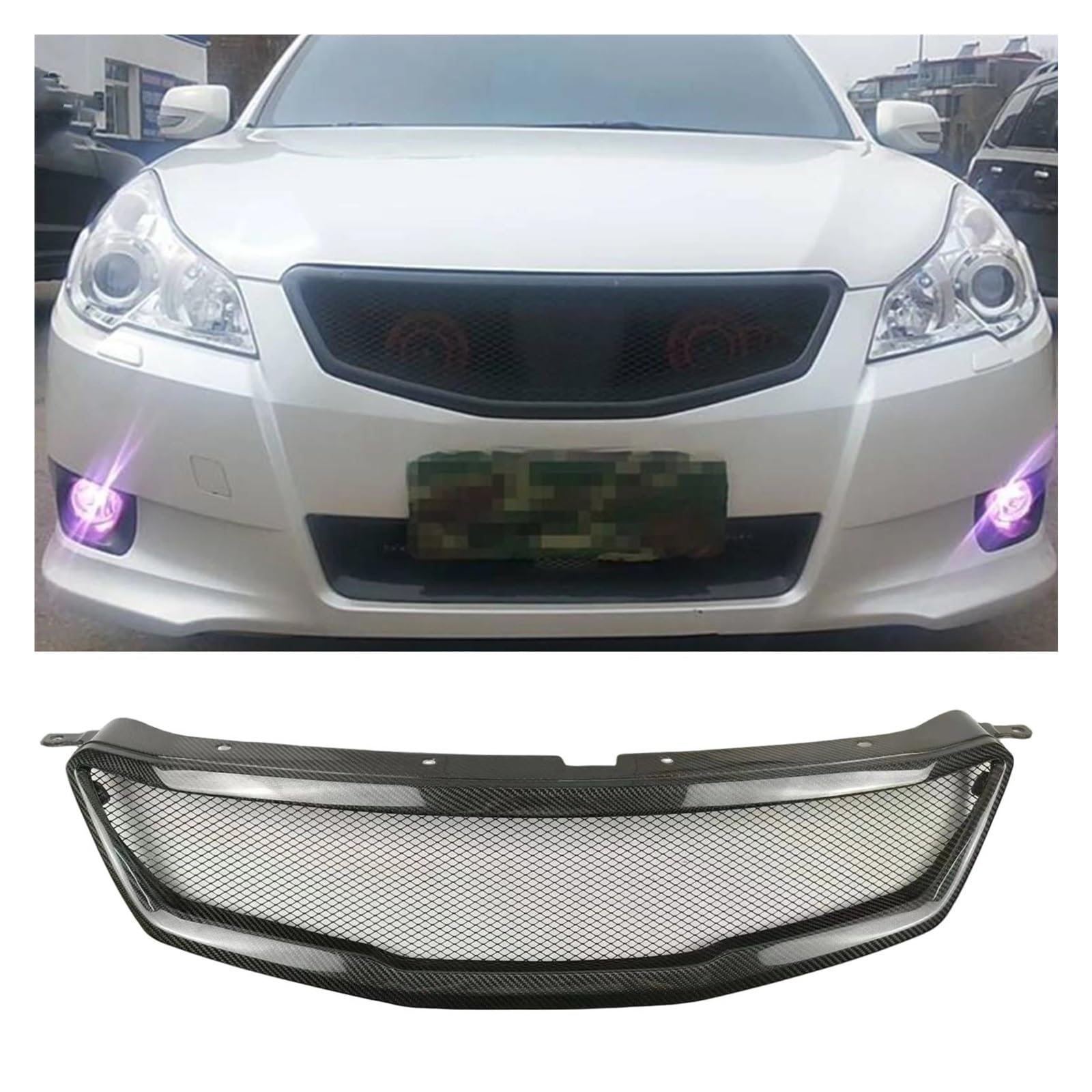 Auto Frontgrill Für Subaru Für Legacy 2010 Oberer Stoßfänger-Ansauggitter Im Wabenstil, Body Kit, Gitter Aus Kohlefaser, Renngrill Vorn Kühlergrill Vorne von ZHANGWENLING