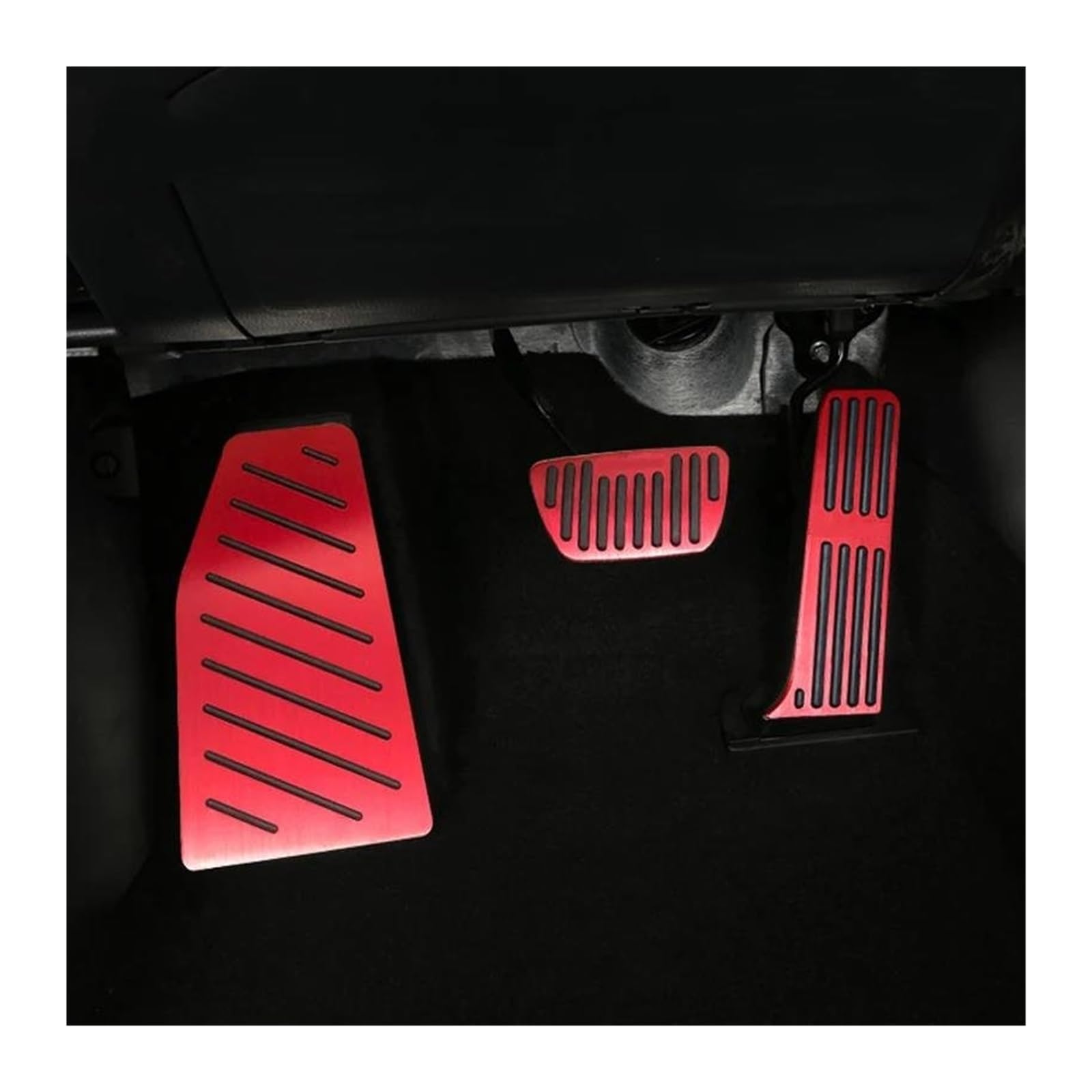 Auto Pedale Für Toyota Für Highlander Für Kluger XU70 2021 2022 Auto Zubehör Pedal Bremse Gaspedal Rest Abdeckung Anti Skid Fuß Pad Auto Styling Bremse Fußplatten(Red 3 pcs) von ZHANGWENLING