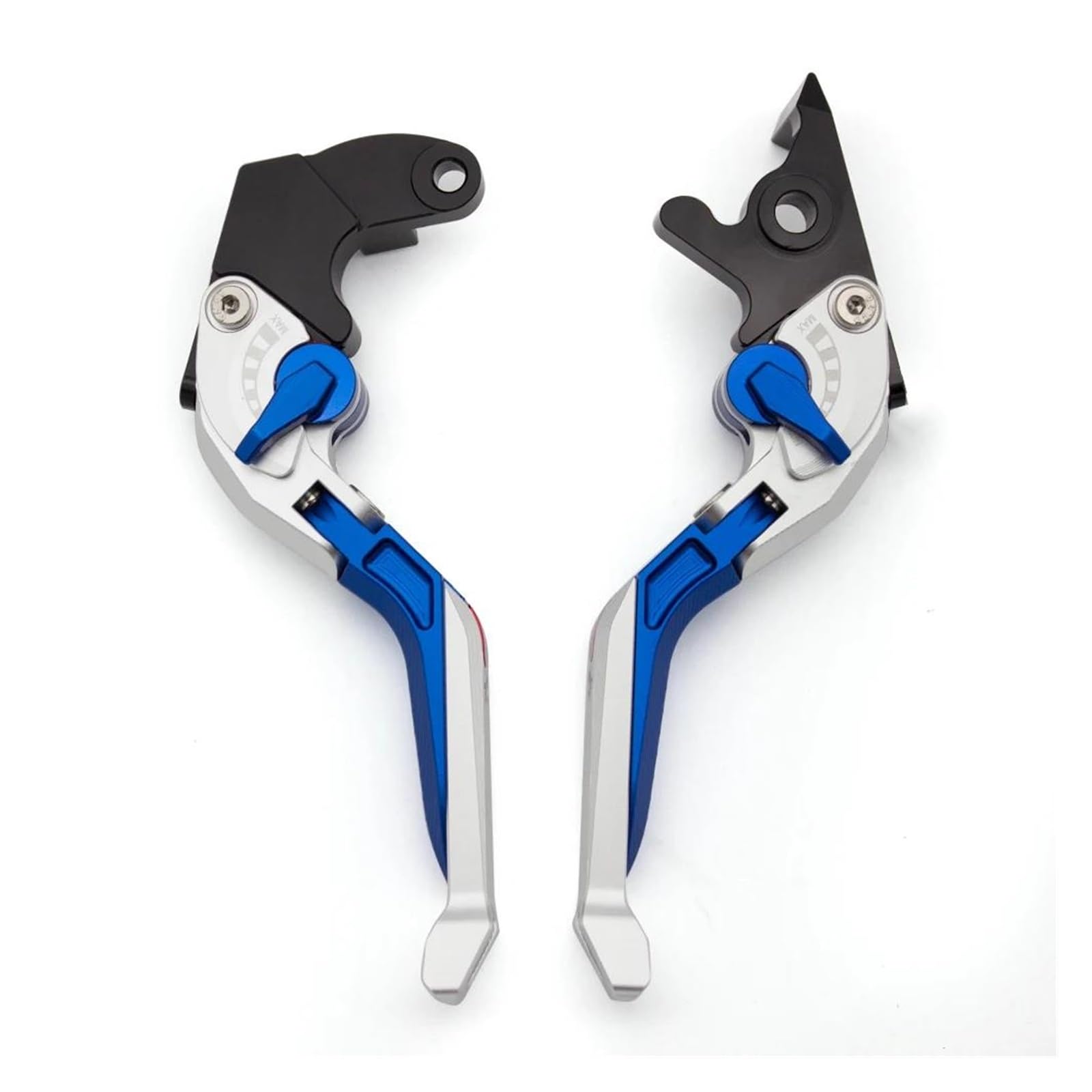 Bremshebel Für Daytona 675R 2011-2016 CNC 3D Verstellbare Faltbare Ausziehbare Motorradbremskupplungshebel Griffgriffe Set Bremsgriff(Silver-Blue Lever) von ZHANGWENLING