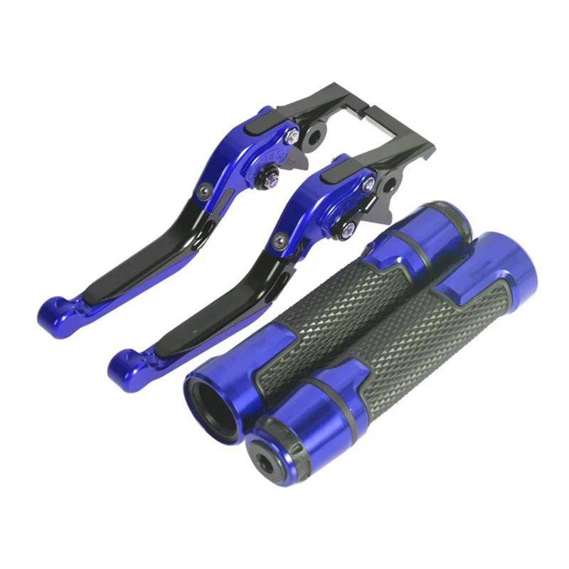 Bremshebel Für Xmax 250/300/400 Motorrad Bremse Kupplung Hebel Folding Erweiterbar Einstellbare Motorrad Teile Bremsgriff(Blau) von ZHANGWENLING