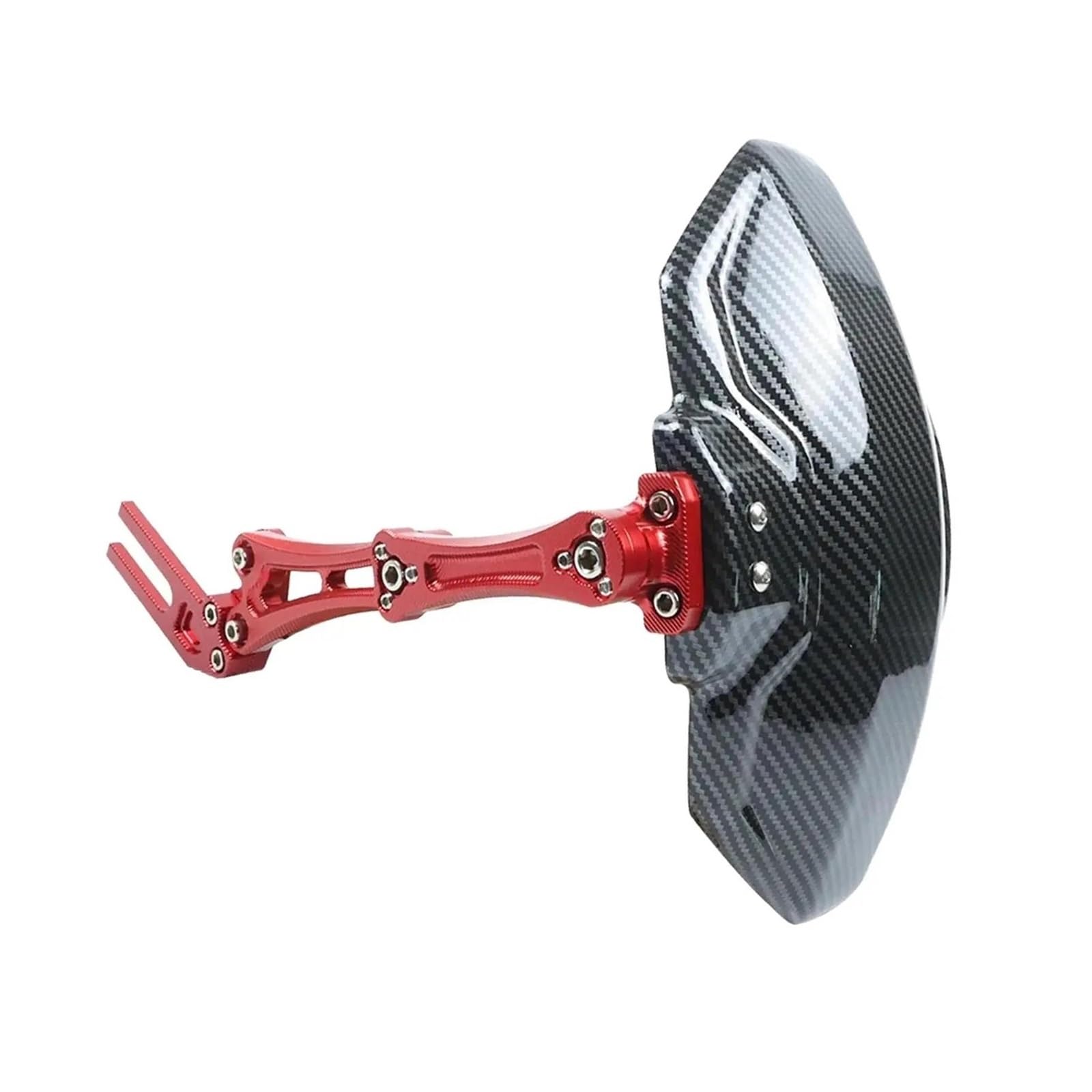 Motorrad Kotflügel Motorrad Einstellbare Nachahmung Carbon Faser Aluminium Legierung Hinterrad Kotflügel Kotflügel Universal Extend Extender Zubehör Motorrad Rad Kotflügel(Red) von ZHANGWENLING