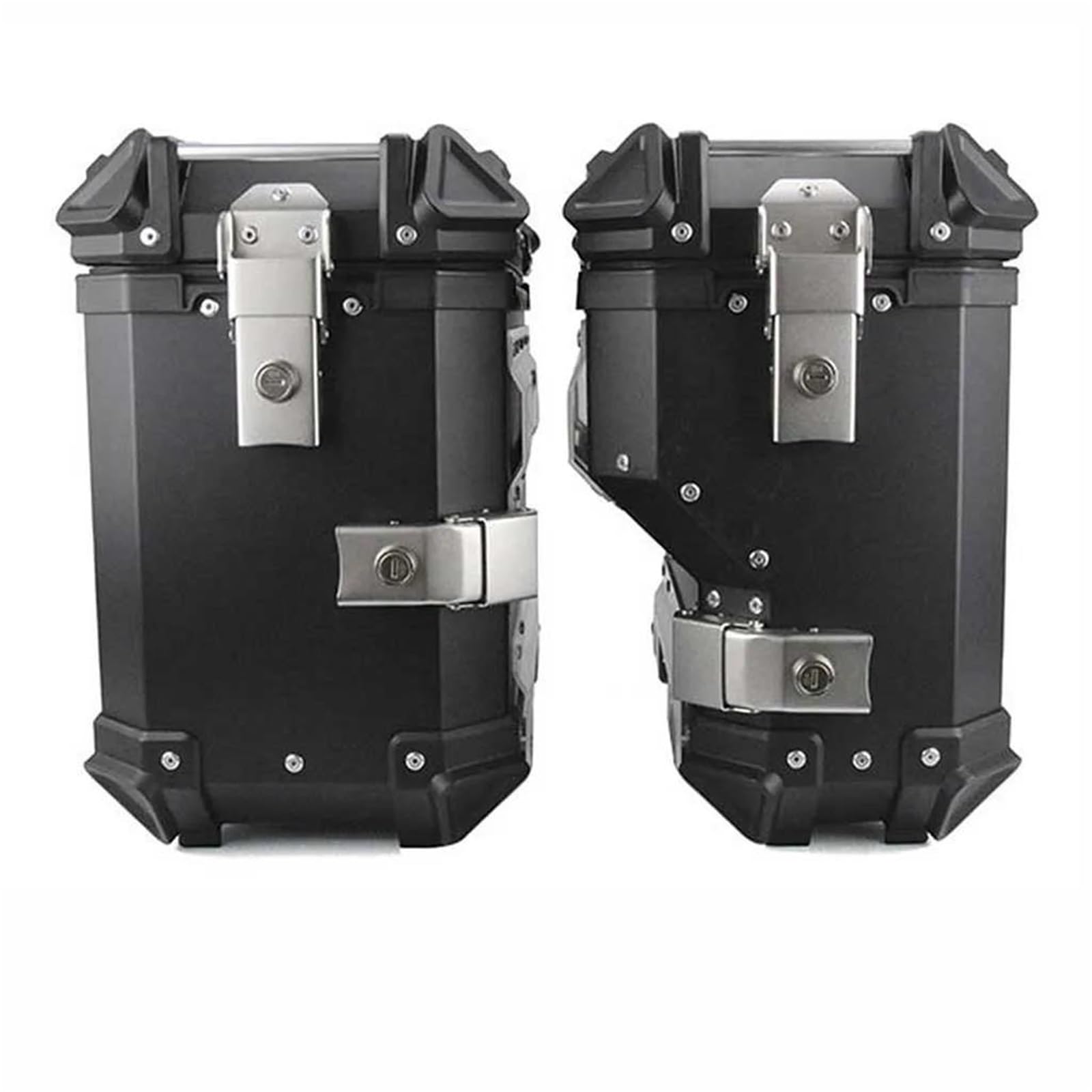 Motorrad Pannier Für F750GS F750 GS Für F850GS F850 GS Für R1200GS R1200 GS Für R1250GS Motorrad Satteltasche Seitenbox Reihenaufbewahrung Wasserdichtes Aluminium Motorradgepäck(Schwarz) von ZHANGWENLING