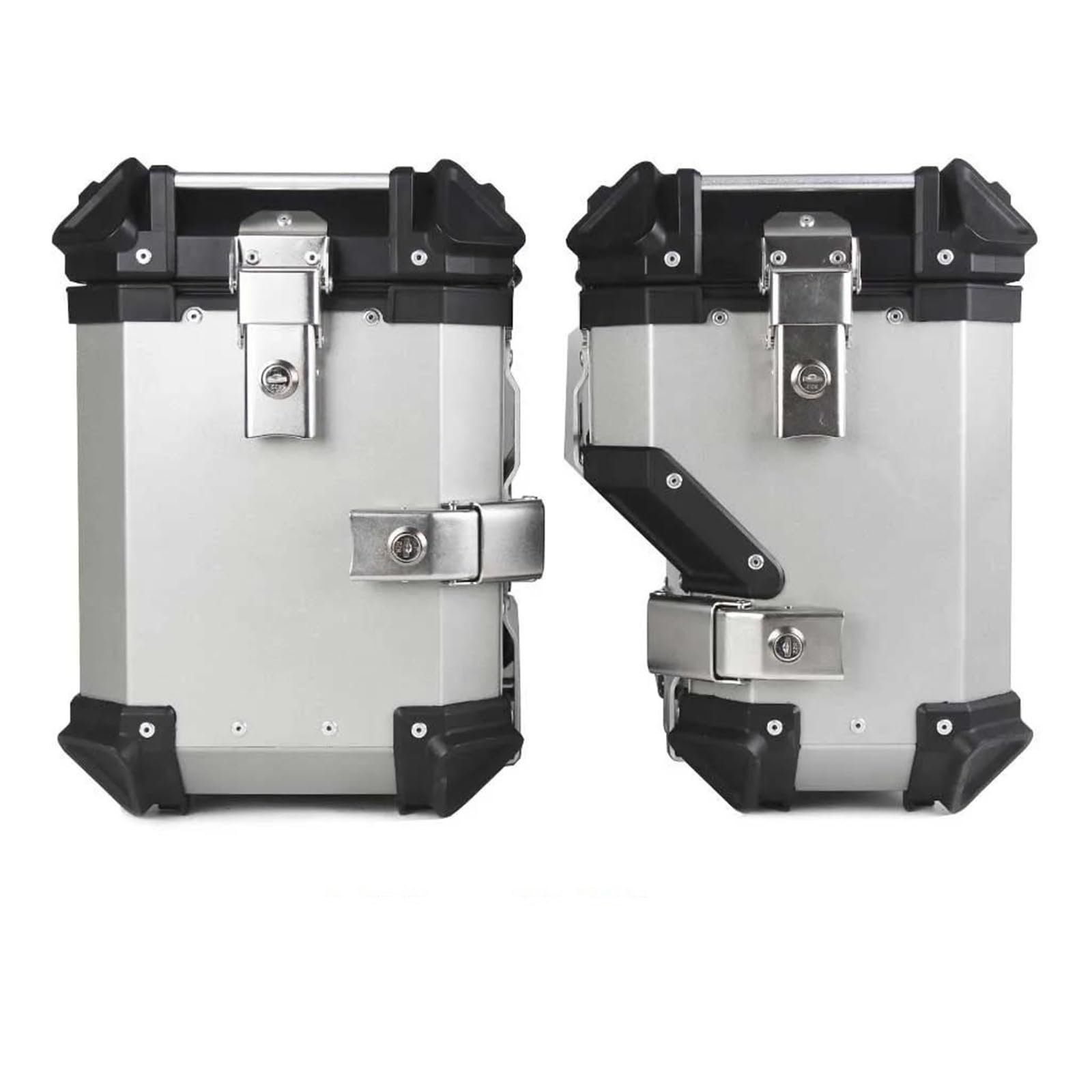 Motorrad Pannier Für VOGE Valico 525DSX 525 DSX 2024 Motorrad Stamm Top Box Gepäck Lagerung Hinten Zubehör Motorradgepäck(38L Side Box Silver) von ZHANGWENLING