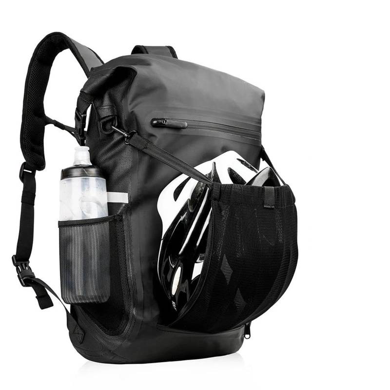 Motorrad Pannier Universelle Fahrrad Gepäcktasche 22 L wasserdichte Kofferraumtasche Multifunktions Gepäckträger Fahrradtasche Umhängetasche Motorradgepäck(Schwarz) von ZHANGWENLING