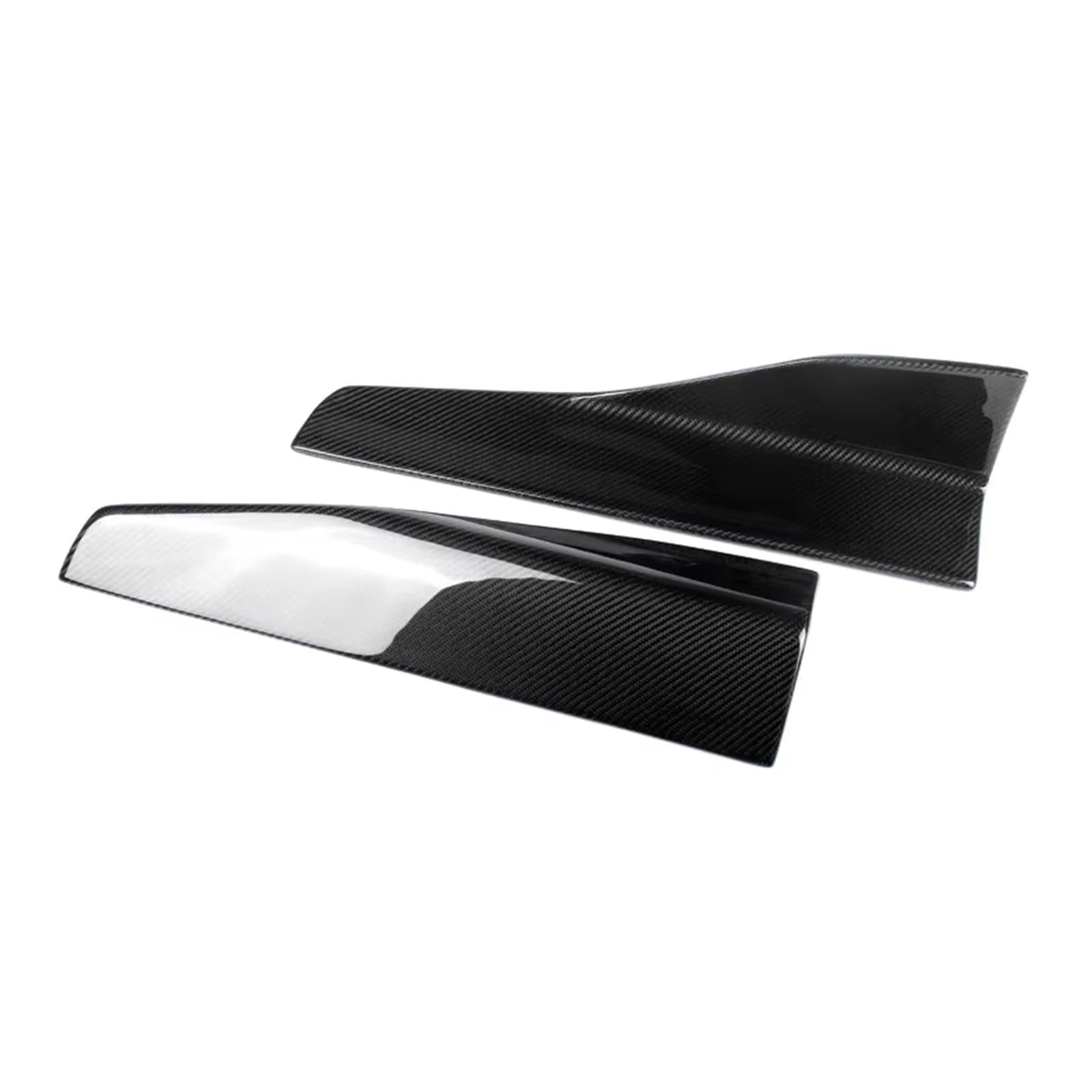 Seitenschweller Schweller Universal 2PCS Real Carbon Fiber Hinten Seite Röcke Splitter Spoiler Winglets Lippen Panel Verlängerung Körper Kit 57CM Auto Seite Rock von ZHANGWENLING