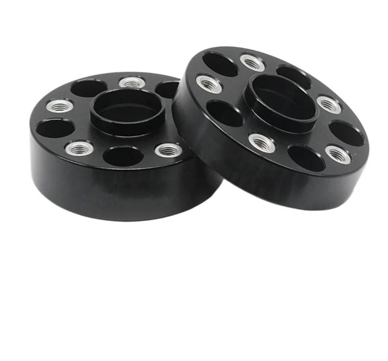 Spurverbreiterung Für VW Für Octavia Für Magotan Für Scirocco Für CC 2 Stück 20/25/30/35/40/50mm PCD 5x11 2 571mm Rad Spacer Adapter Distanzscheibe Räder(2PCD 25mm Black) von ZHANGWENLING