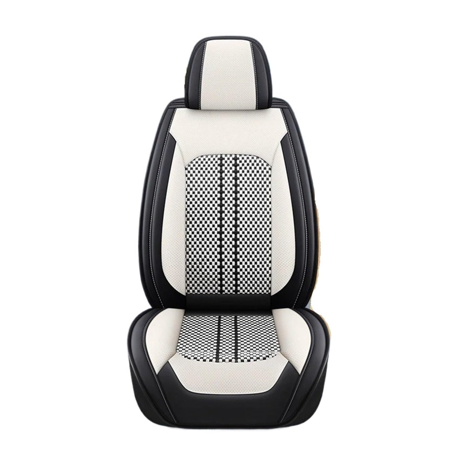 ZHANGWENLING Autschonbezüge Für Citroen Für C4 Für Picasso Für C3 Für C5 Für C6 DS4 DS5 DS6 DS7 Universal Ice Shreds Autositzbezug Autositzbezüge(Black White A 5 Seat) von ZHANGWENLING