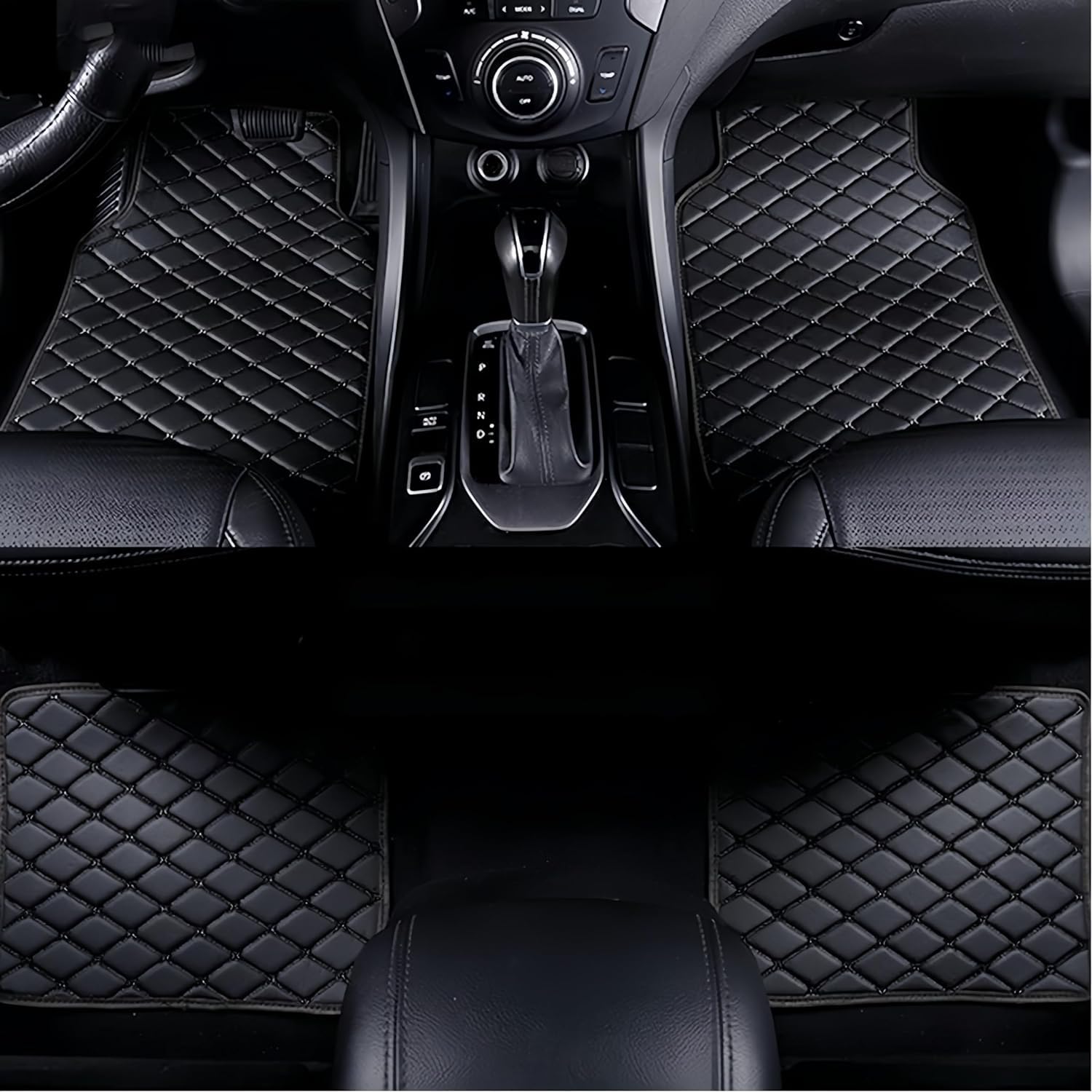 4-Teilig Auto Fußmatten für Toyota Hilux 2015-, Auto FußMatten Leder wasserdichte rutschfest Fussmatten Set Accesorios von ZHANGX