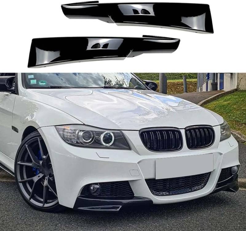 Splitter Seitenlippensplitter für BMW 3 Series E90 E91 320i 330i M-Tech LCI 2009-2012 Front-Heckstoßfänger-Unterlippe Spoiler-Schutzabdeckung von ZHANGX