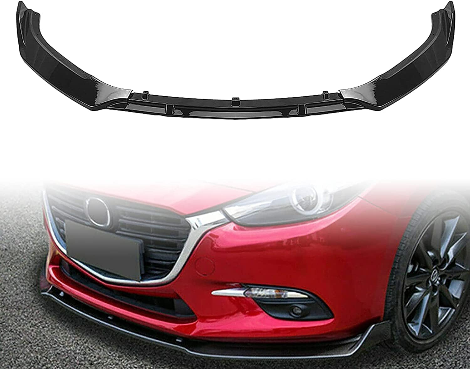 Splitter Seitenlippensplitter für Mazda 3 2014-2018 Front-Heckstoßfänger-Unterlippe Spoiler-Schutzabdeckung von ZHANGX