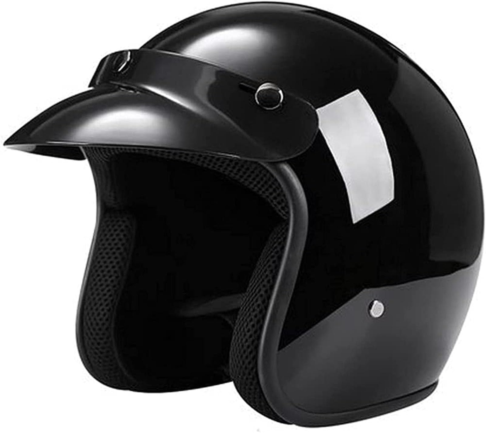 3/4-Retro-Motorradhelm, klassischer Jethelm mit Sonnenblende, Jethelm für Erwachsene, Männer und Frauen, ECE-Zertifiziert von ZHANGXIO