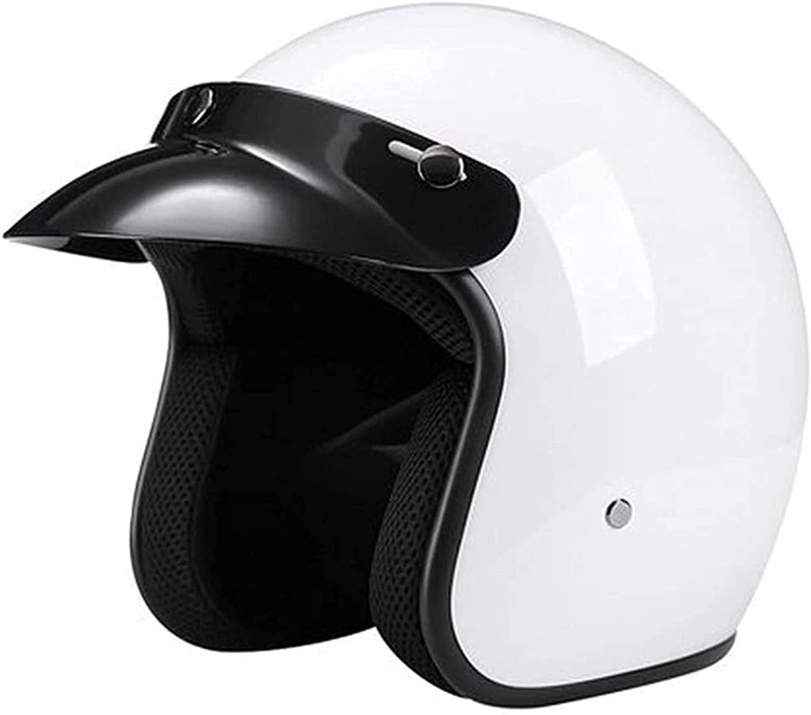 3/4-Retro-Motorradhelm, klassischer Jethelm mit Sonnenblende, Jethelm für Erwachsene, Männer und Frauen, ECE-Zertifiziert von ZHANGXIO