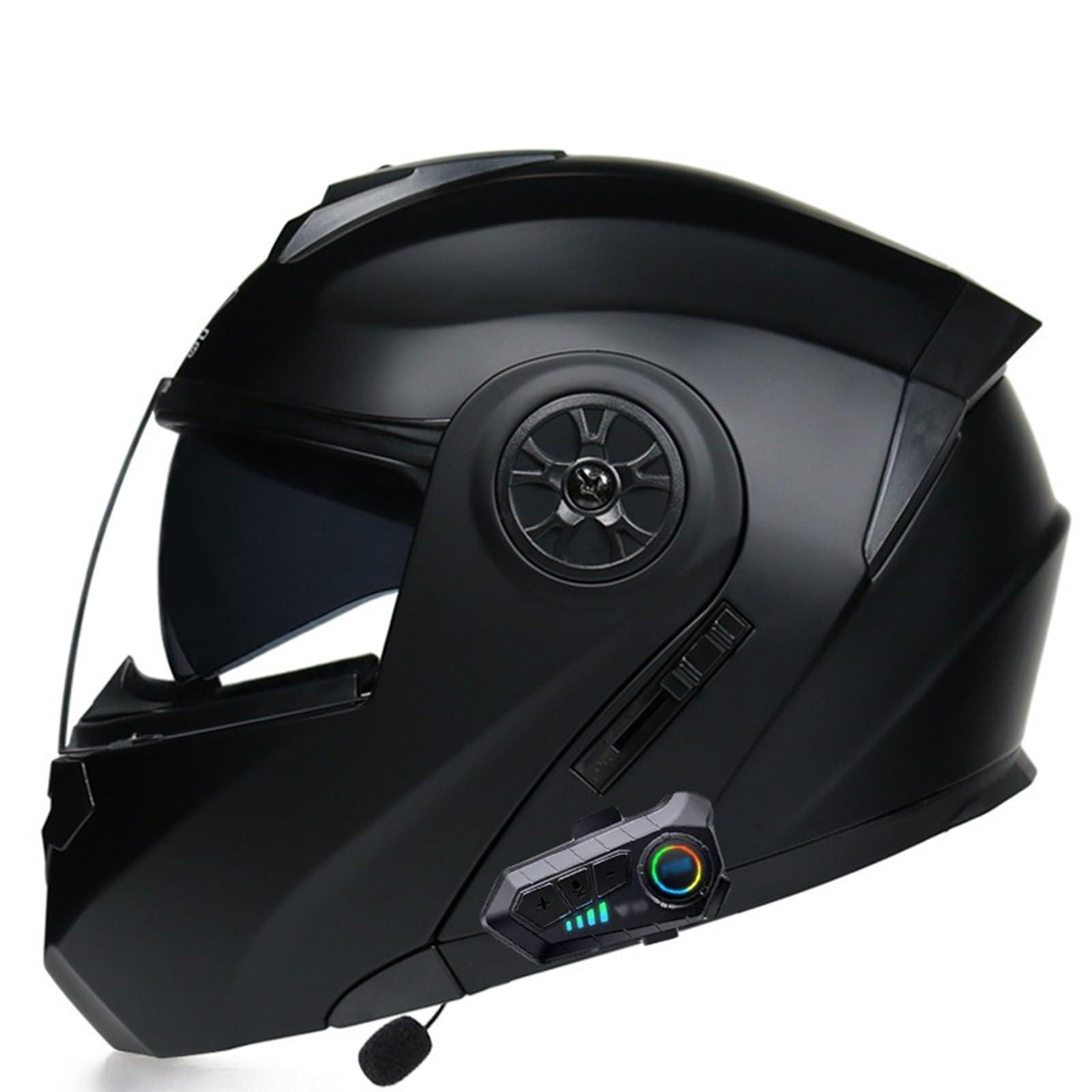 Integralhelm hochklappbarer Motorradhelm Bluetooth mit Antibeschlag-Doppelvisier Integrierter Helm Modularer Helm für Erwachsene Männer und Frauen ECE-geprüft von ZHANGXIO