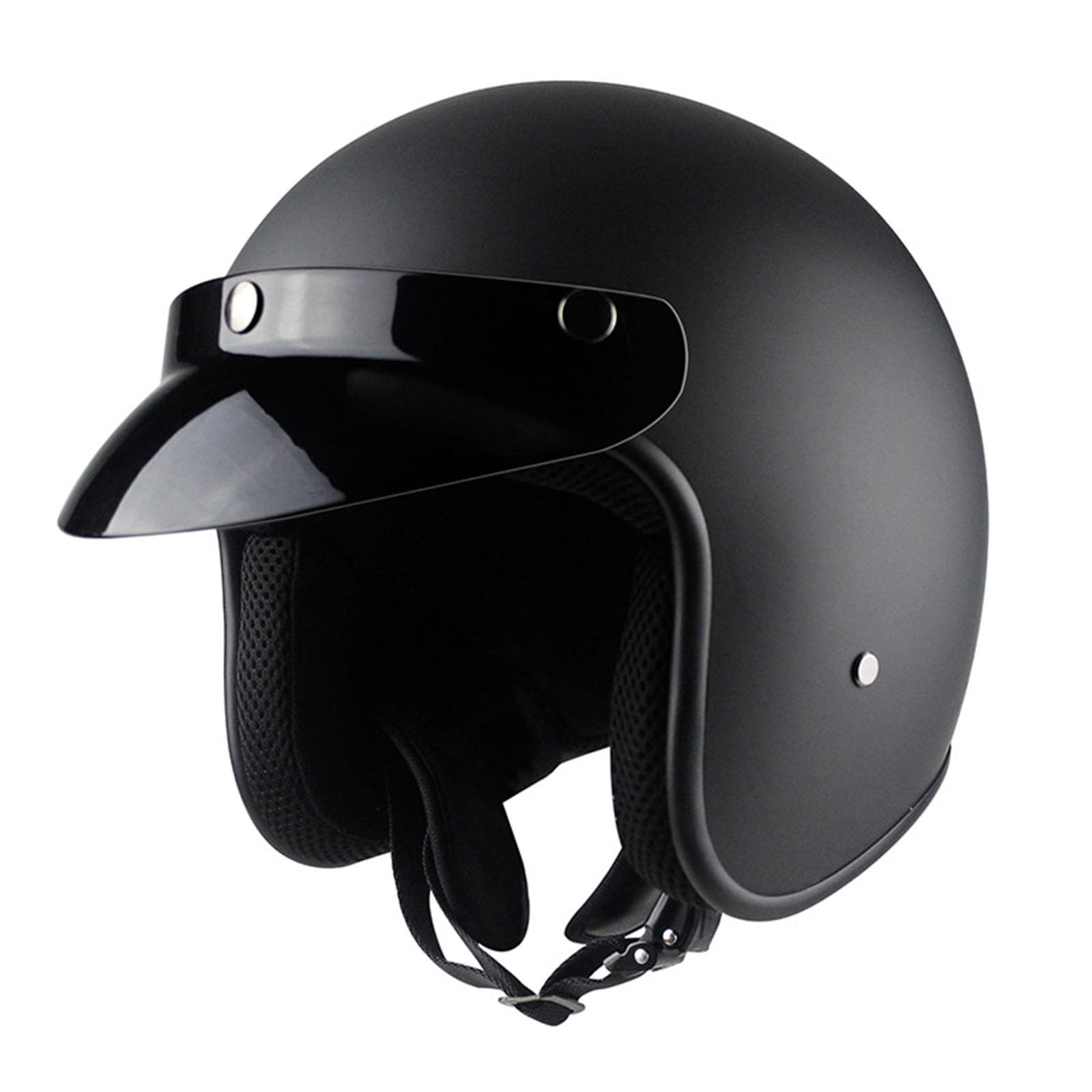 Jethelm, 3/4 Retro-Motorradhelm, klassischer offener Helm, ECE-Zertifiziert für Erwachsene, Männer und Frauen von ZHANGXIO