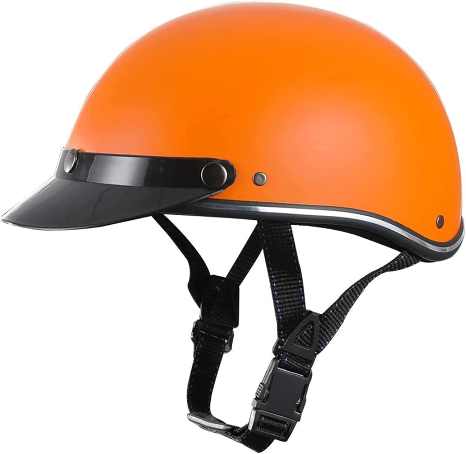 Motorradhelm, Retro-Halbhelm mit verstellbarem Schnellverschluss für Erwachsene, Männer und Frauen, Offener Helm, ECE-geprüft von ZHANGXIO