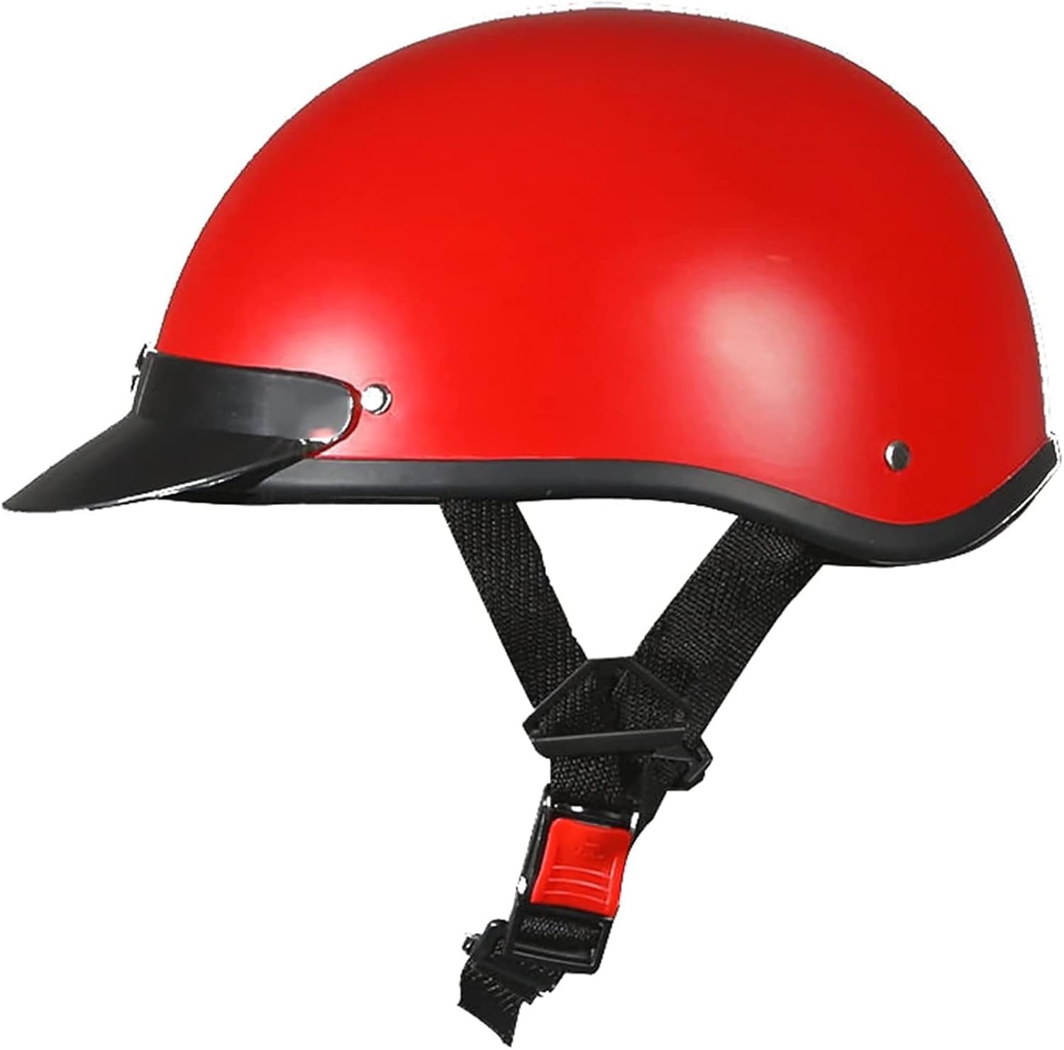 Motorradhelm, Retro-Halbhelm mit verstellbarem Schnellverschluss für Erwachsene, Männer und Frauen, Offener Helm, ECE-geprüft von ZHANGXIO