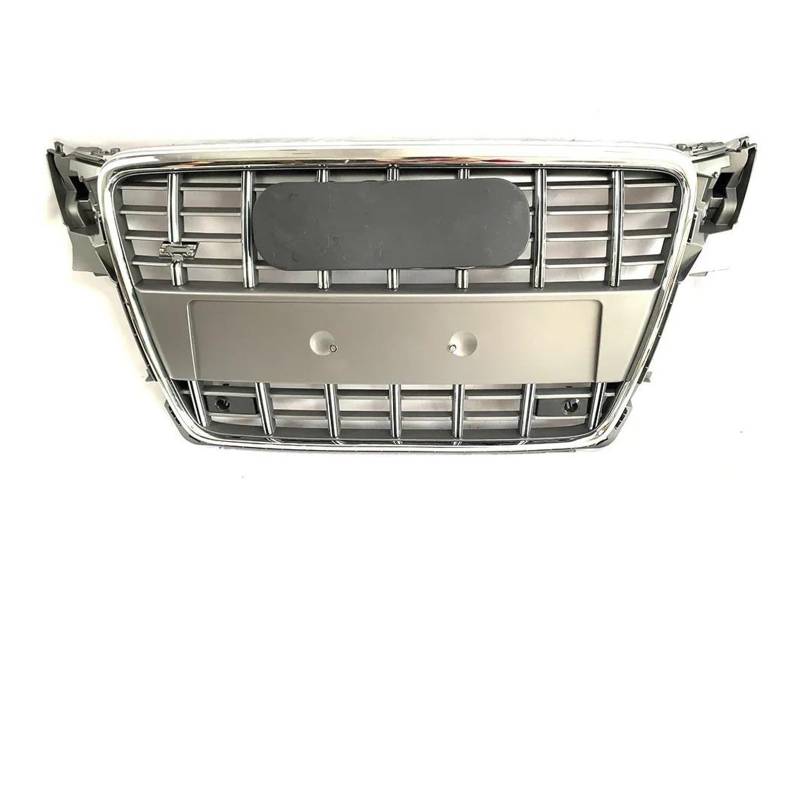 Auto Frontgrill Für A4 B8 2009–12, Oberer Kühlergrill Im Wabendesign Im RS4-Stil, Tuning-Zubehör, Perfekt Passender Chromrahmen, Stoßstangengrill Im S4-Stil Kühlergrille(S4-Chrome Grey) von ZHANGZHENGYAO