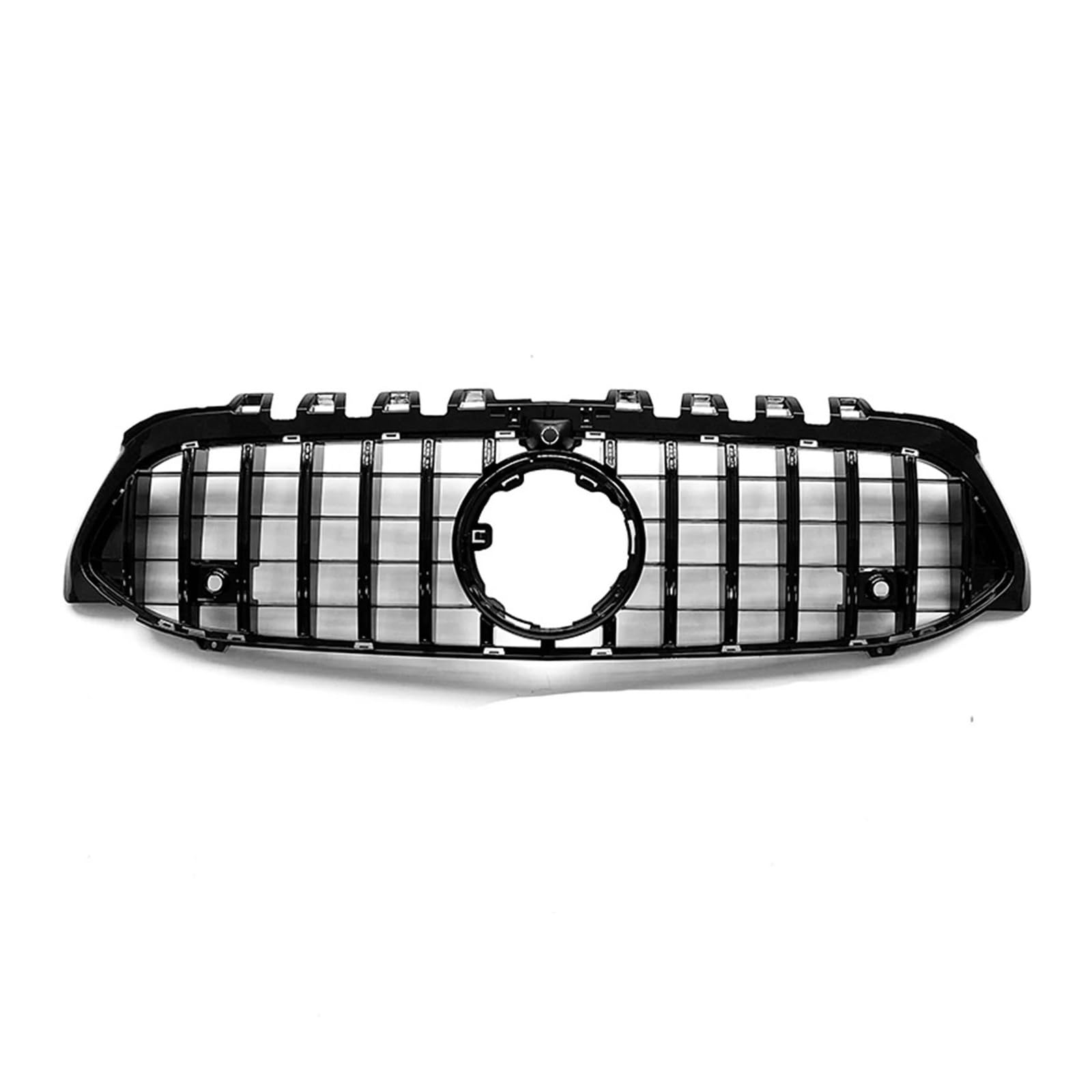 Auto Frontgrill Für Benz A-Klasse W177 V177 A200 A220 A250 A35 A45 Für AMG 2019 2020 2021 2022 GT Obere Stoßstange Haube Mesh Kühlergrill Grill Kühlergrille(Schwarz) von ZHANGZHENGYAO