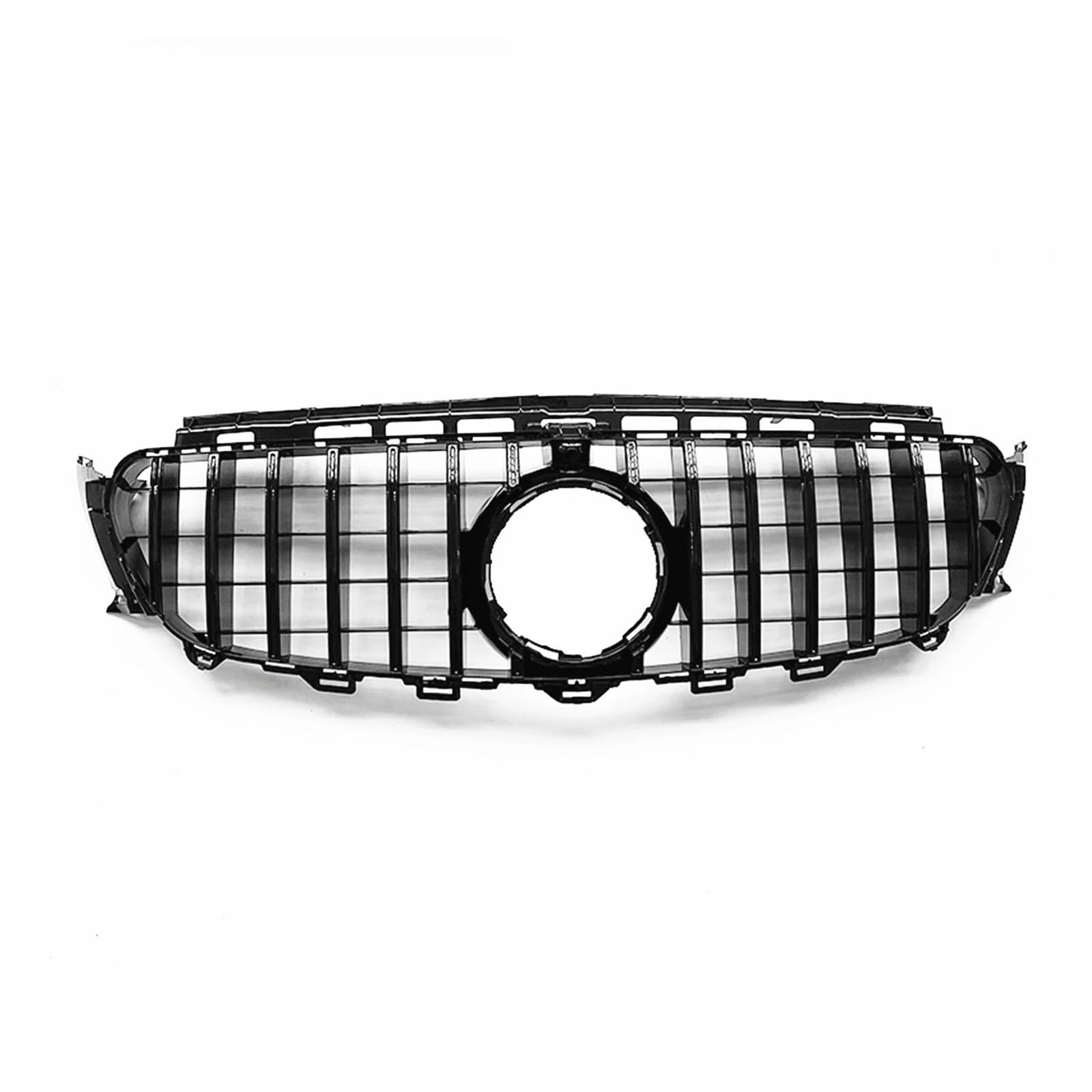 Auto Frontgrill Für Benz Für E Klasse W213 2016-2020 E200 E250 E300 Schwarz/Silber Front Stoßstange Haube Mesh Grid GT-R Stil Grill Oberen Kühlergrill Kühlergrille(Schwarz) von ZHANGZHENGYAO