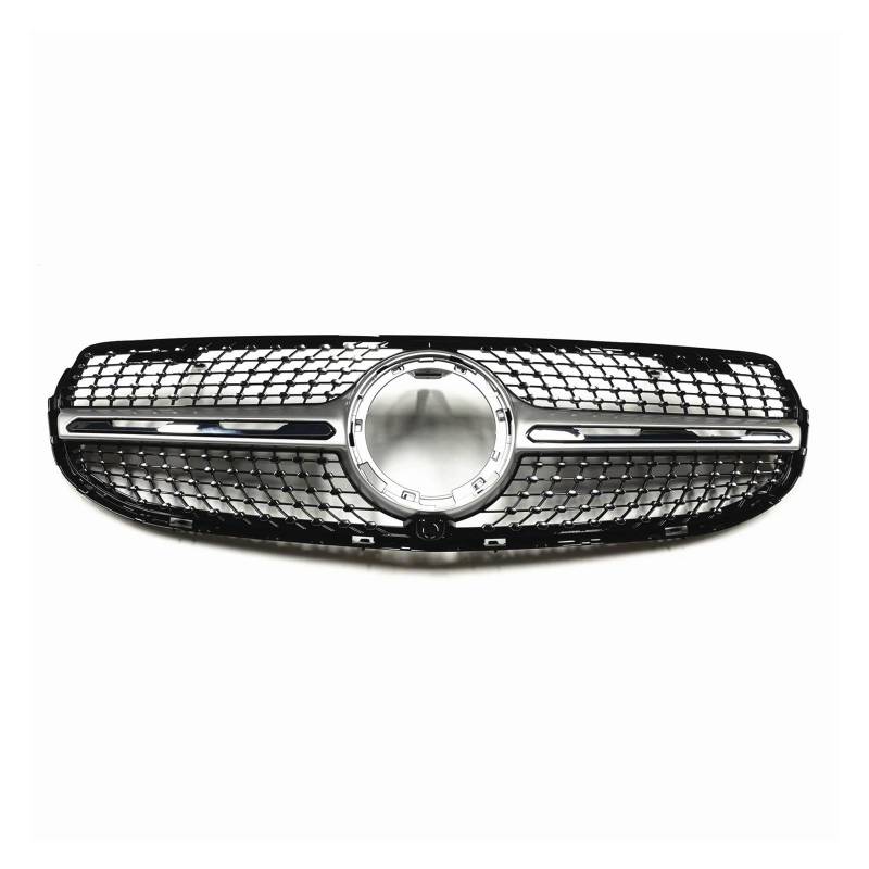 Auto Frontgrill Für Benz Für GLC Klasse W253/X253 C253 2020-2023 GLC250 GLC300 GLC350 GLC43 Obere Stoßstangenhaube Mesh Grid Frontgrill Grill Kühlergrille(Silber) von ZHANGZHENGYAO