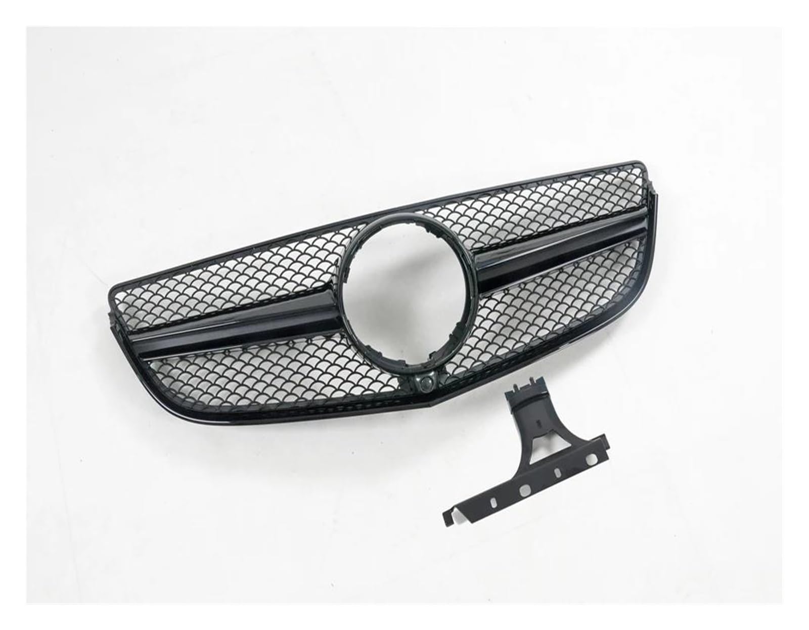 Auto Frontgrill Für Benz W207 C207 A207 E-Klasse Coupé 2-türig 2014-2017 E200 E300 Für AMG Style Obere Stoßstangenhaube Mesh-Grill Frontgrill Kühlergrille(Schwarz) von ZHANGZHENGYAO