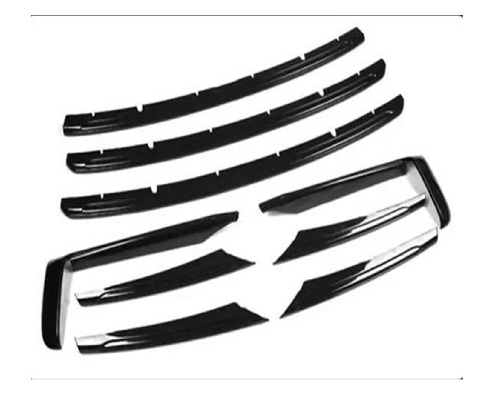 Auto Frontgrill Für Cayenne 2018 2019 Auto Nebelscheinwerfer Abdeckung Vorne Racing Grill Vom Oberen Grille Trim Aufkleber Kühlergrille(9PCS Glossy Blac) von ZHANGZHENGYAO