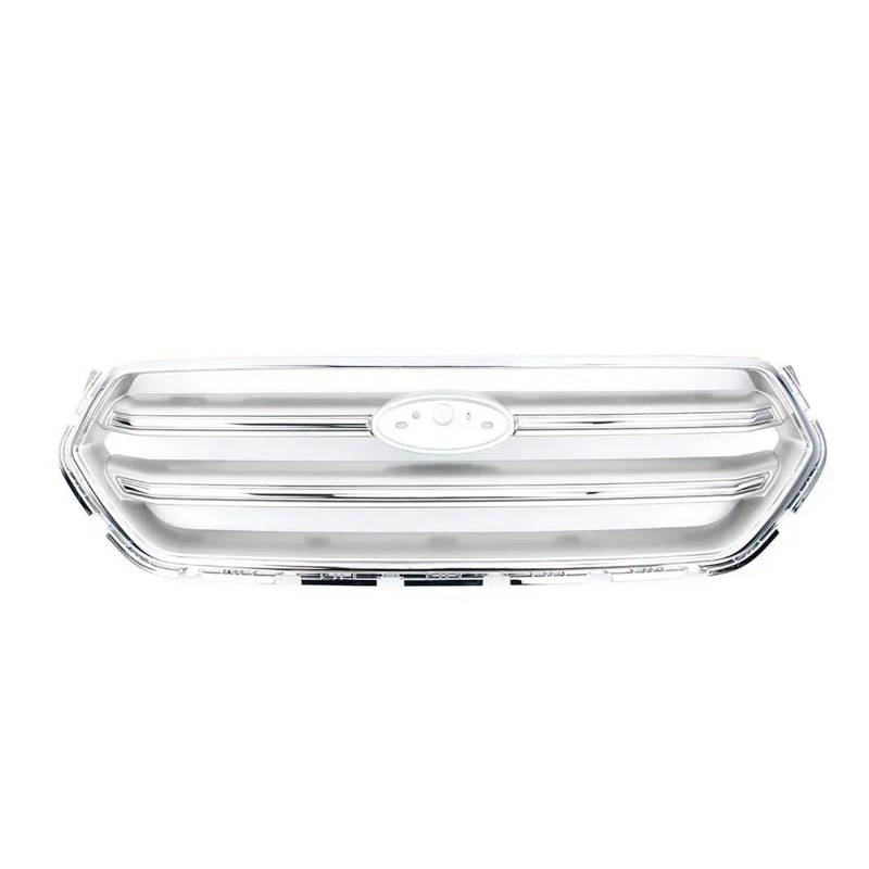 Auto Frontgrill Für Ford Für Escape Für Kuga 2017 2018 2019 Auto Vorne Racing Gitter Stoßstange Grill Waben Kühlergrille(Silber) von ZHANGZHENGYAO