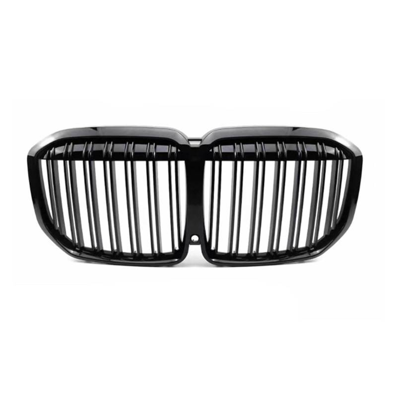 Auto Frontgrill Für X7 G07 2019 2020 2021 2022 Vorabversion Niere Grill Schwarz Glänzend Auto Obere Stoßstange Haube Mesh Grid Kit Kühlergrille(Double Slat Style) von ZHANGZHENGYAO