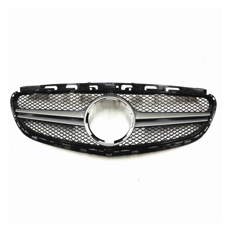 Auto Frontgrill Grill Für Benz Für E-Klasse W212 2014-2016 E200 E250 E300 E350 Für AMG-Stil Frontgrill Schwarz/Silber Oberes Stoßstangenhaubengitter Kühlergrille(Silber) von ZHANGZHENGYAO