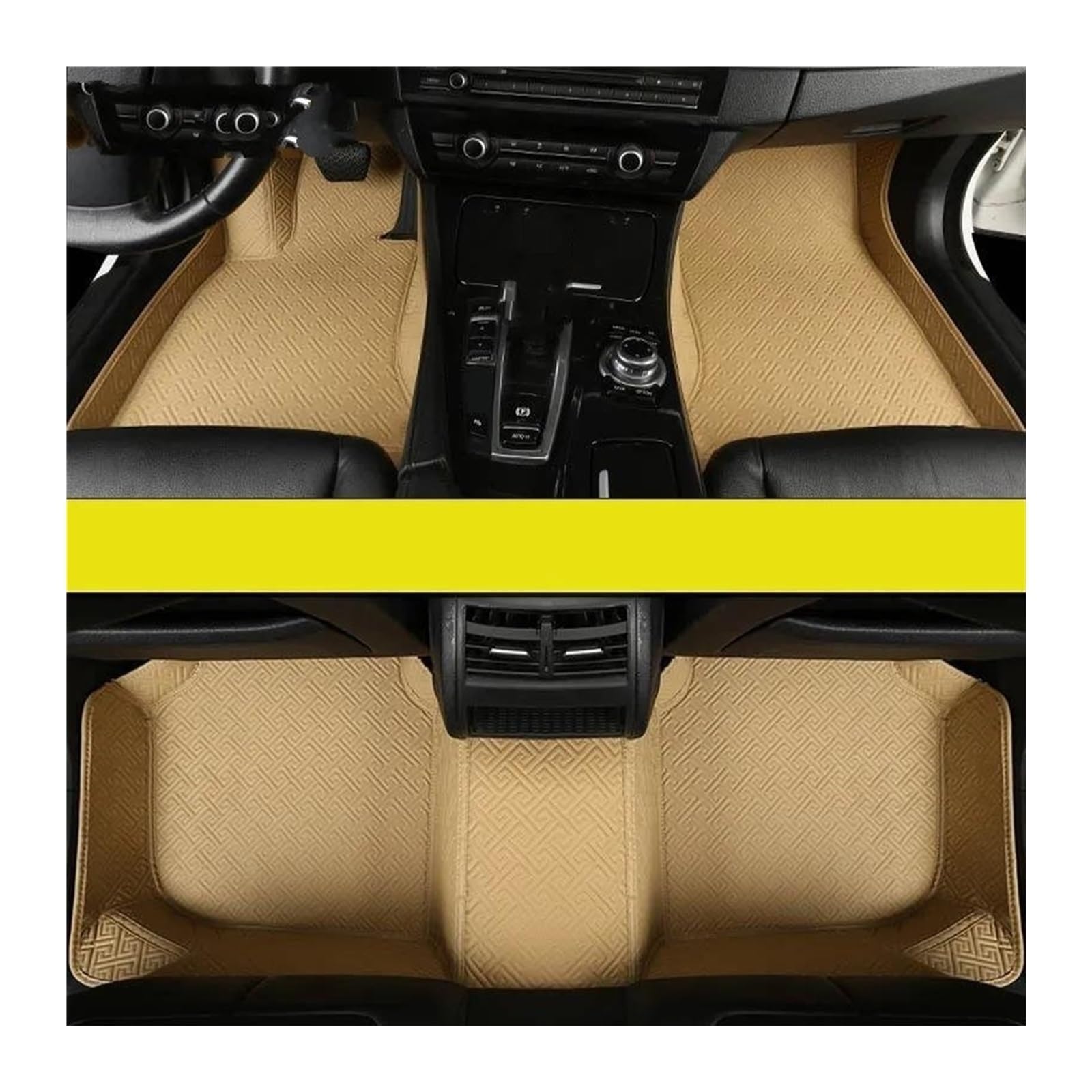 Auto Fussmatten Für A5 Für Coupe 2Doors2007 2008 2009 2010 2011-2023 Custom Car Fußmatten Auto Teppiche Fuß Coche Zubehör Automatte Passend(Beige,2007-2016 2Doors) von ZHANGZHENGYAO