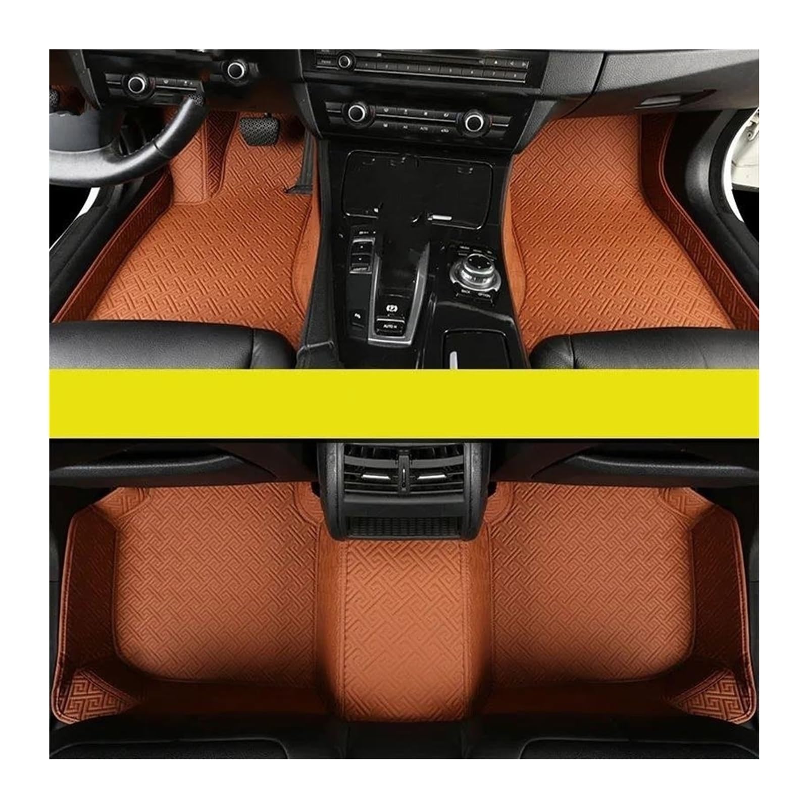 Auto Fussmatten Für Ford Für Edge 2006 2007 2008 2009 2010 2011 2012 2013-2023 Custom Car Fußmatten Auto Teppiche Fuß Coche Zubehör Automatte Passend(Brown,2020) von ZHANGZHENGYAO