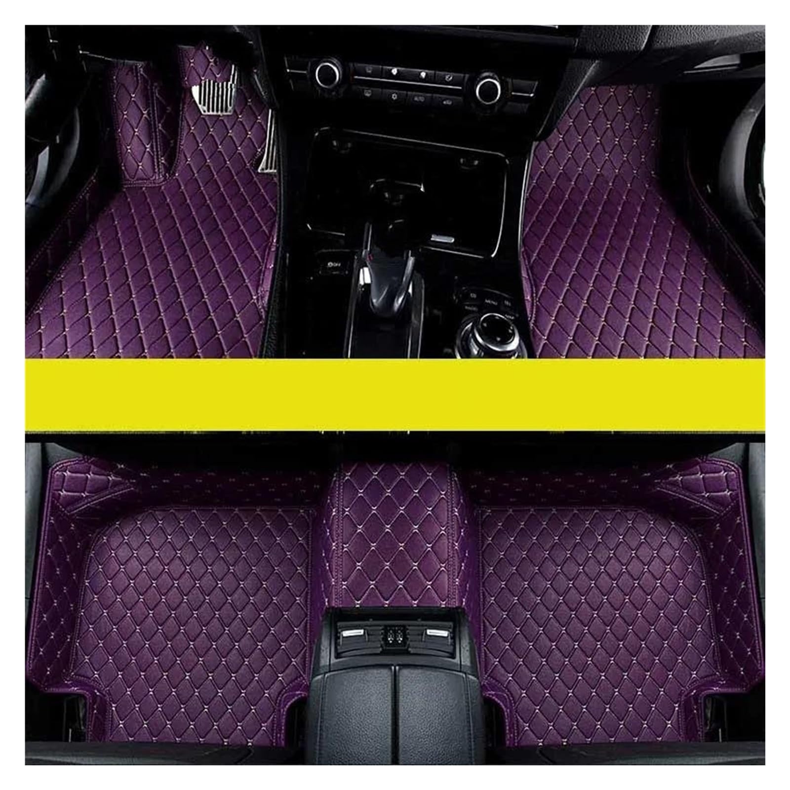 Auto Fussmatten Für Tesla Für Modell Für X Auto Custom Car Fußmatten Teppiche Fuß Coche Zubehör Automatte Passend(Purple,5Seats) von ZHANGZHENGYAO