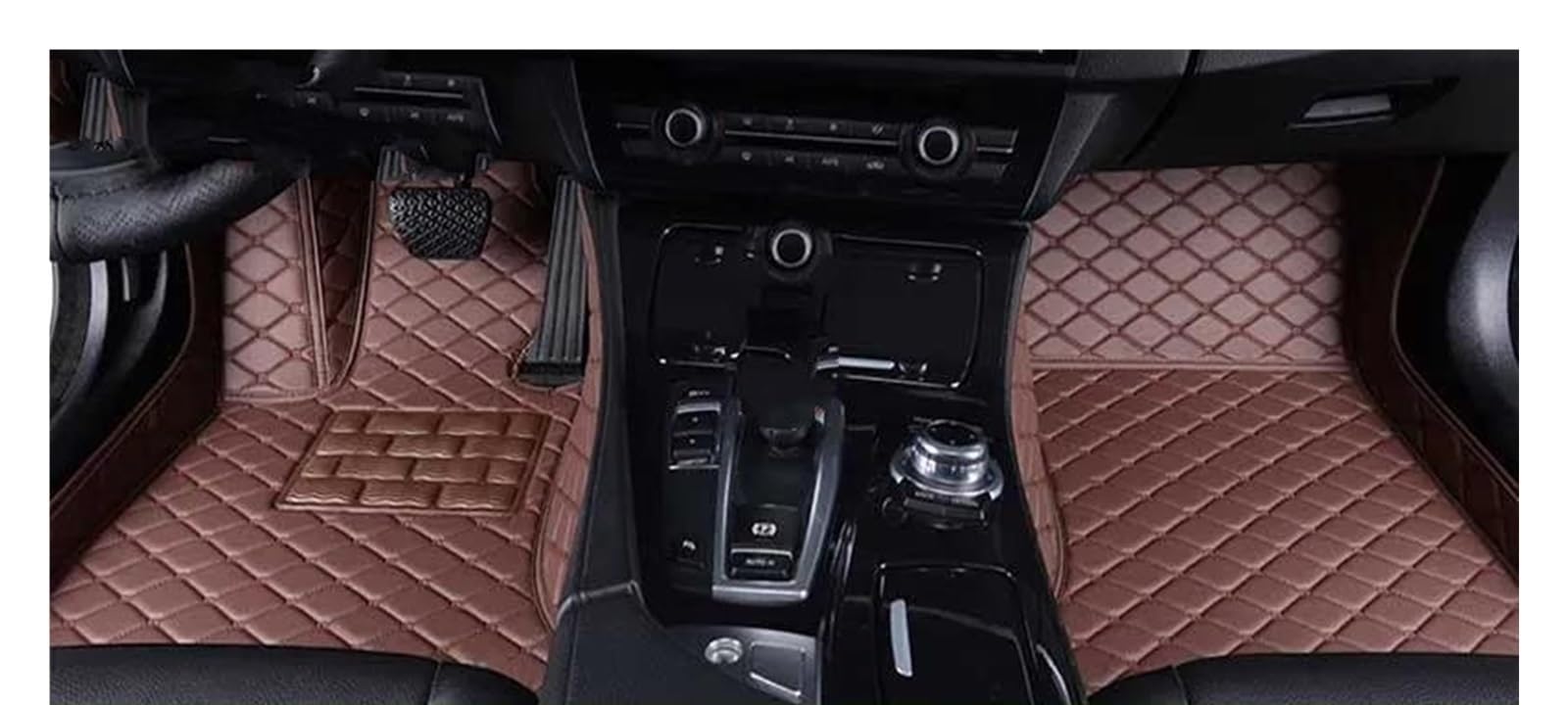 Auto Fussmatten Für VW Für Tiguan 2007-2023 Custom Car Fußmatten Auto Teppiche Fuß Coche Zubehör Automatte Passend(Coffee,2007-2016) von ZHANGZHENGYAO