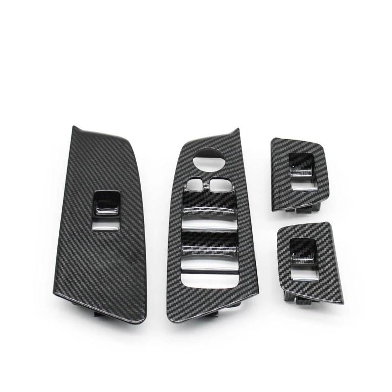 Auto Innentürgriff Für 5 Serie G30 G31 G38 F90 2017 2018 2019 2020 2021 Auto Innen Tür Carbon Fiber Innen Griff Fenster Schalter Abdeckung Trim Autoinnentürgriffe(RHD Cover Set) von ZHANGZHENGYAO