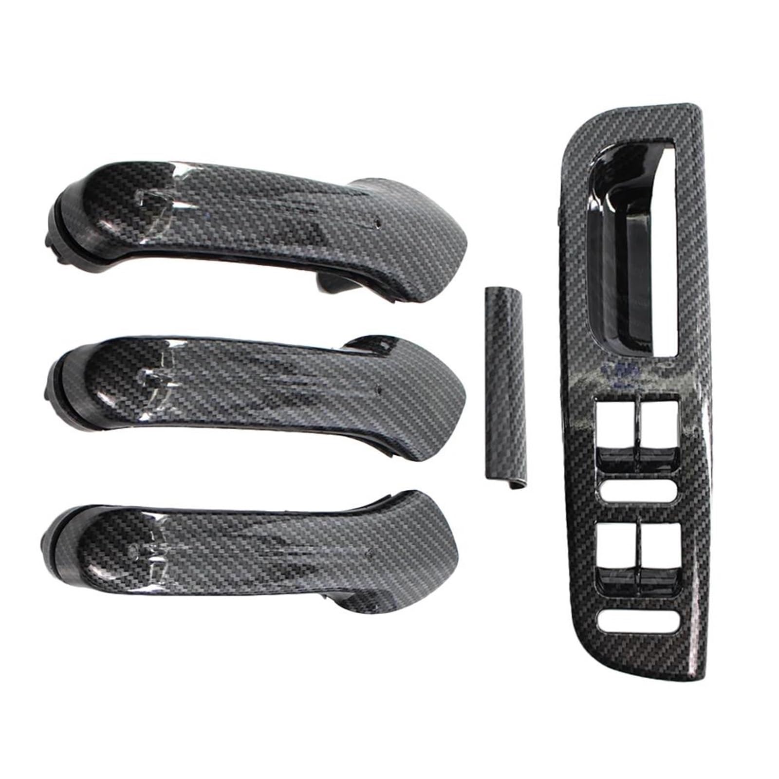 Auto Innentürgriff Für VW Für Jetta Für Golf MK4 1998-2004 Carbon Fiber Innen Tür Haltegriff Abdeckung Schalter Lünette LHD/RHD Autoinnentürgriffe(Right Hand Drive) von ZHANGZHENGYAO