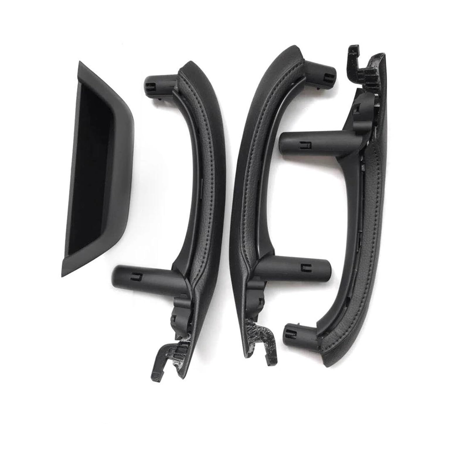 Auto Innentürgriff Für X3 X4 F25 F26 2010-2016 Links Rechts Fahrer Auto Innen Tür Pull Griff Leder Abdeckung Set Montage Ersatz Autoinnentürgriffe(LHD Set Black) von ZHANGZHENGYAO