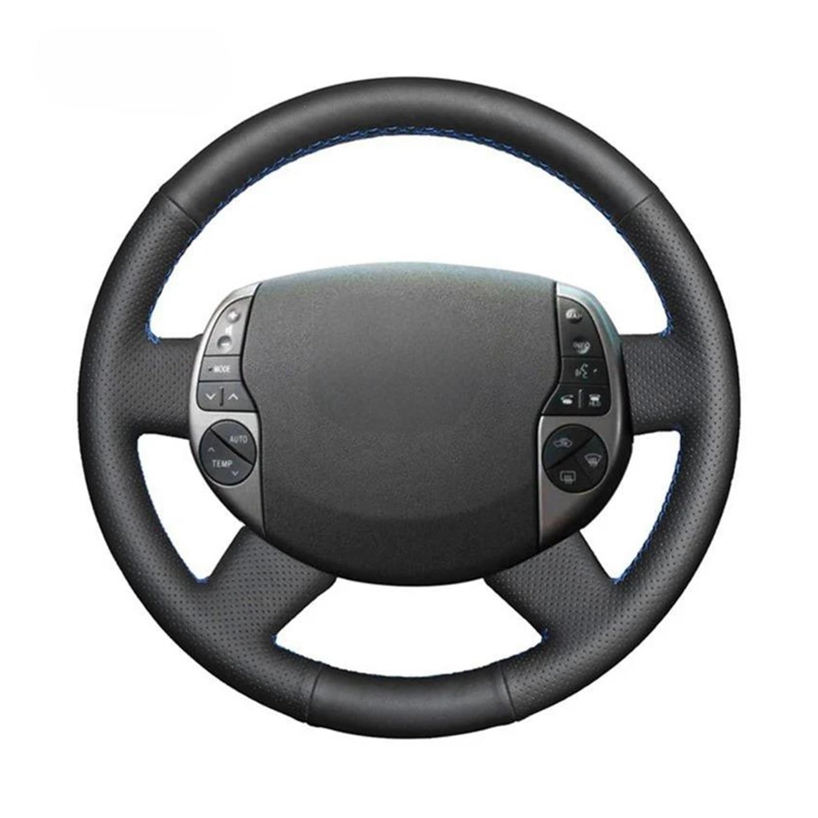 Auto Lenkradbezug Für Toyota Für Prius Für 20(XW20) 2004 2005 2006 2007 2008 2009 Lenkrad Geflecht Leder Auto Lenkrad Abdeckung Lenkrad Bezug(Black Thread) von ZHANGZHENGYAO