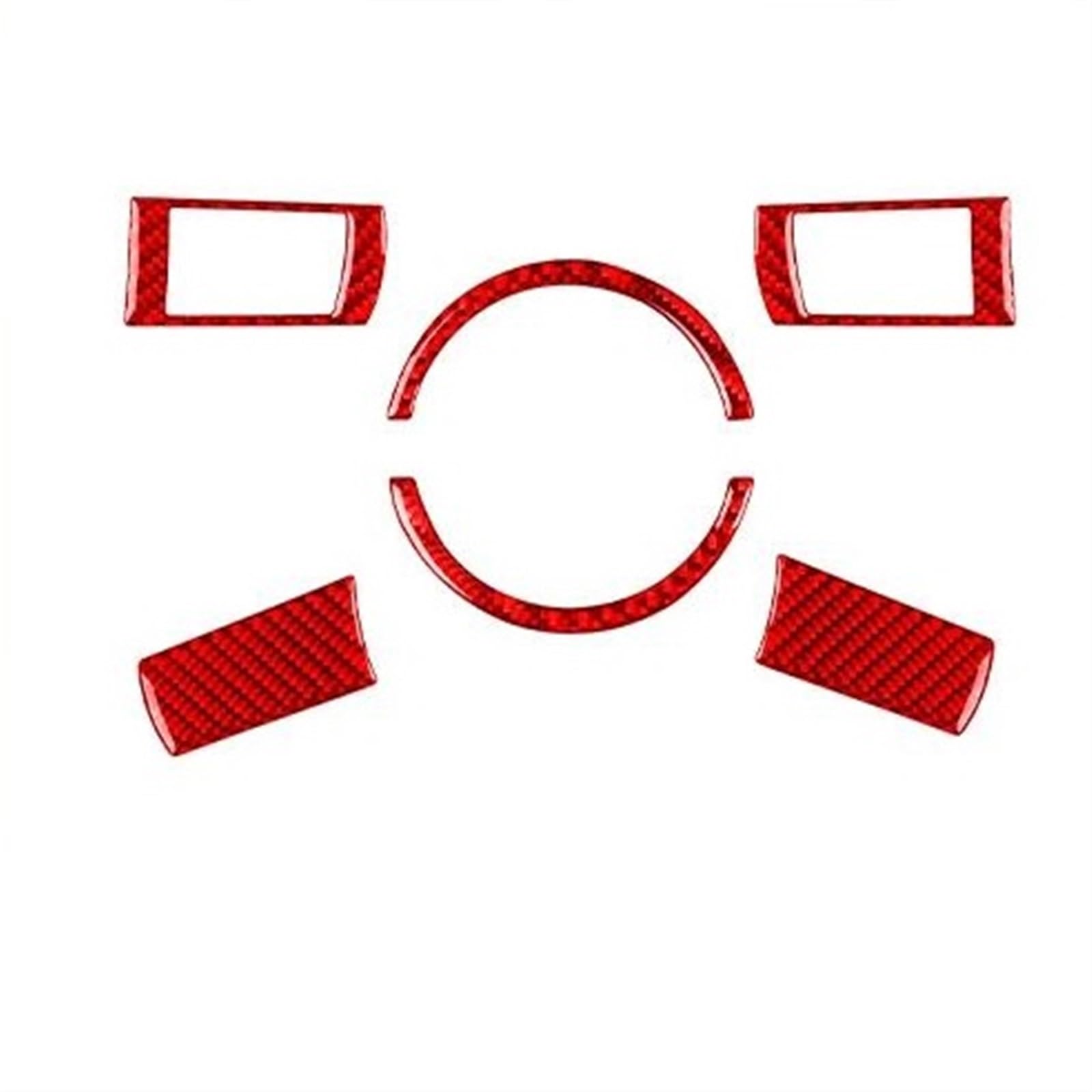 Für Chrysler Für 300 Für 300C 2005-2007 Carbon Faser Instrument Lenkrad Taste Panel Auto Innen Zubehör Dekorative Aufkleber Auto Aufkleber Abdeckung Cover Decal Trim(B Red) von ZHANGZHENGYAO