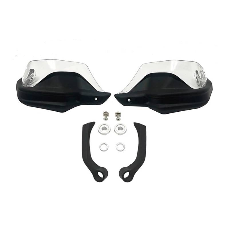 Handschutz Motorrad Für R1200GS LC F800GS F750GS F850GS F900R/XR S1000XR R1250GS Motorrad Handschutz Schild Hand Schutzfolie Windschutzscheibe Lenker Hand Guards(Clear Set Black) von ZHANGZHENGYAO