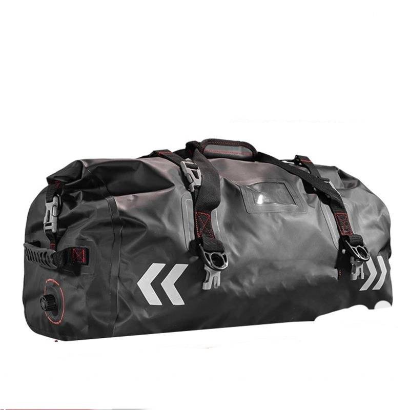 Motorrad Tasche Für Cruiser Hecktasche Reflektierende Hecktasche Große Kapazität Motorrad-Rucksack wasserdichte Satteltasche Motorradgepäck(Schwarz) von ZHANGZHENGYAO