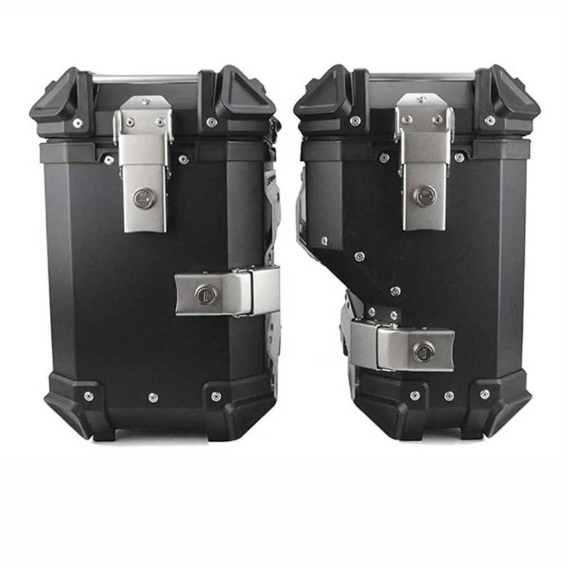 Motorrad Tasche Für F750GS F750 GS Für F850GS F850 GS Für R1200GS R1200 GS Für R1250GS Motorrad Satteltasche Seitenbox Reihenaufbewahrung Wasserdichtes Aluminium Motorradgepäck(Schwarz) von ZHANGZHENGYAO