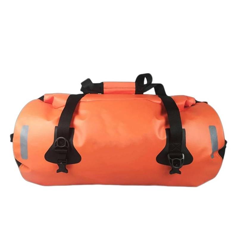 Motorrad Tasche Für Motorrad Für Berg Für Fahrrad Hinten Sitz Tasche Schwanz Tasche Sport Reise Gepäck Trocken Tasche Strand Roll Tasche Motorradgepäck(A 80L Orange) von ZHANGZHENGYAO