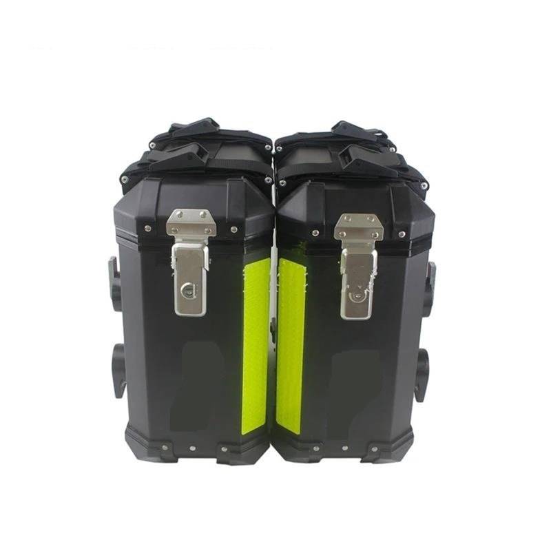 Motorrad Tasche Für R1200GS R 1200 GS F800 F 800 CRF1100 CRF 1100 Für Aprilia 36L * 2 Aluminium Seite Fall Universal Motorrad Pannier Fall Lagerung Motorradgepäck(Schwarz) von ZHANGZHENGYAO