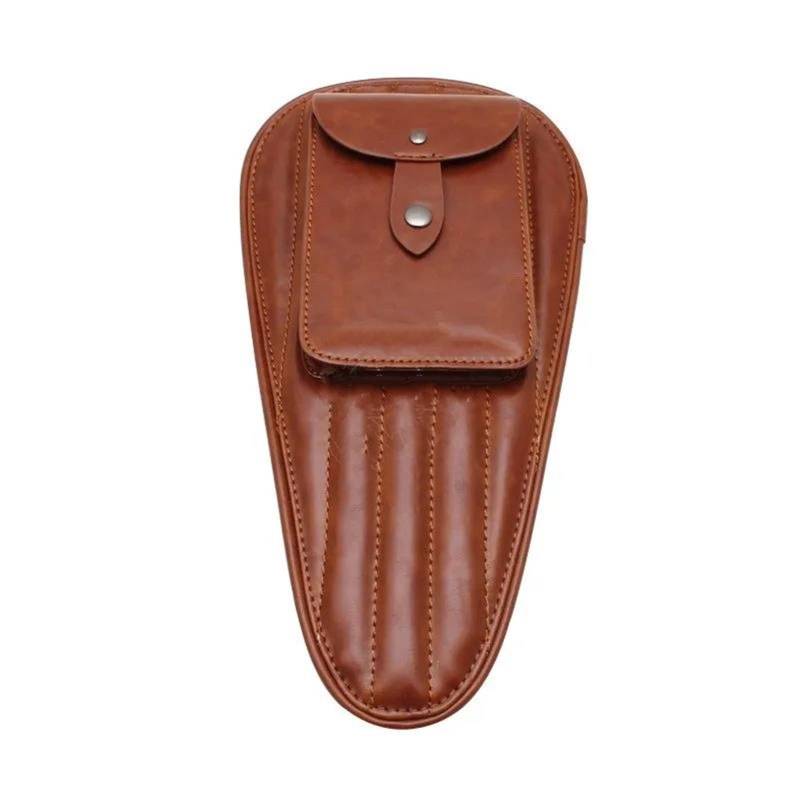 Motorrad Tasche Für Sportster 883 1200 Für Suzuki Universal PU Leder Tankdeckel Pad Bib BH Tasche Motorradgepäck(Brown) von ZHANGZHENGYAO